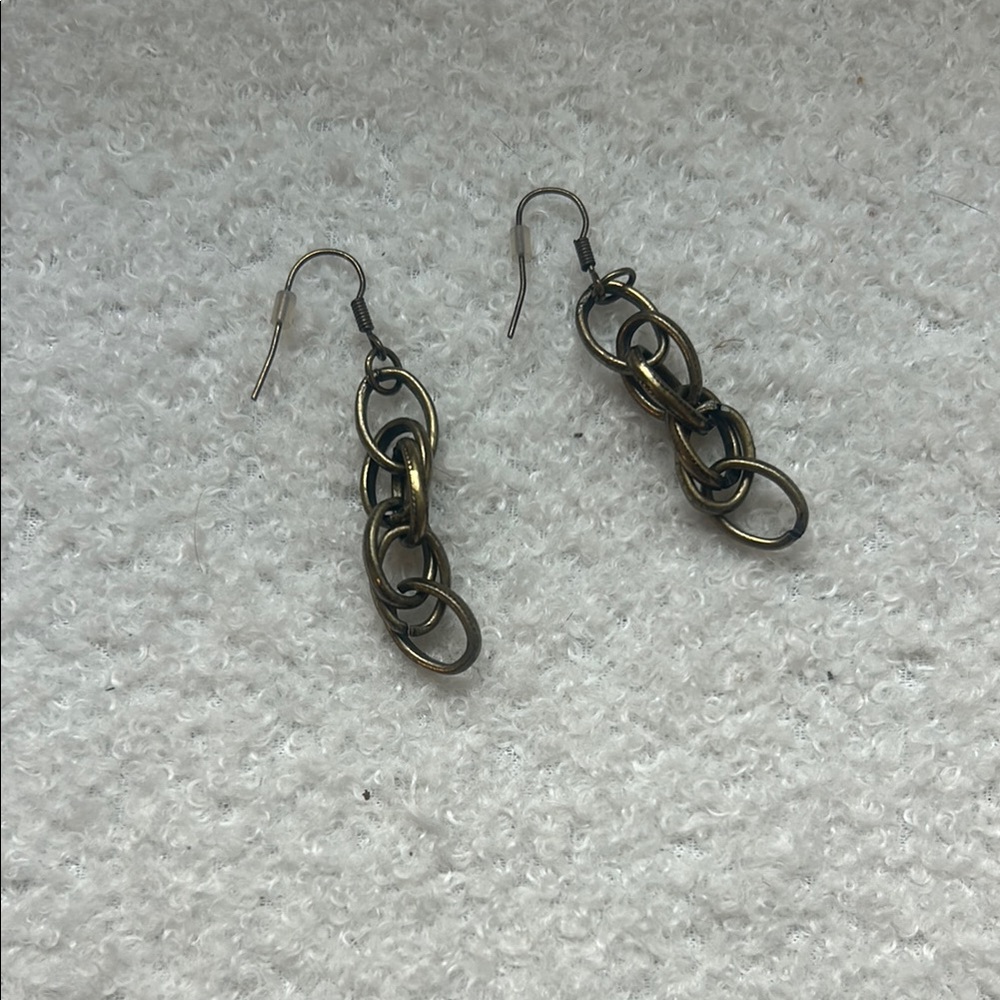 Elegant Gold Chain Link Earrings